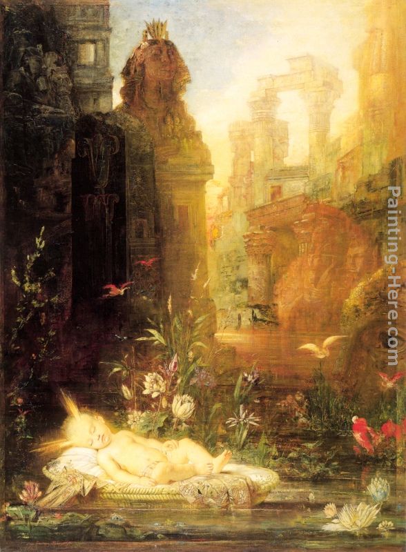 Young Moses painting - Gustave Moreau Young Moses art painting